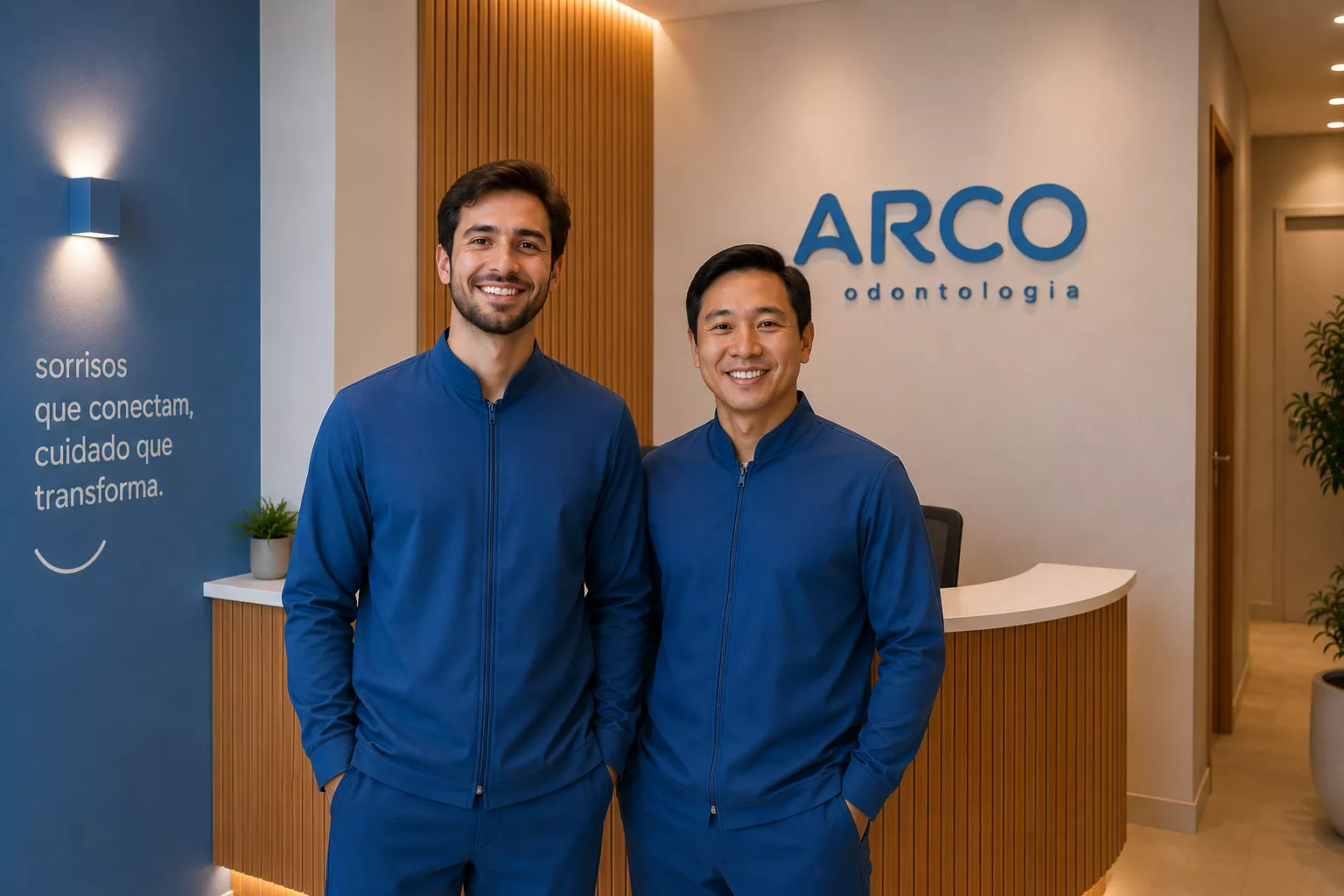 Equipe da ARCO Odontologia durante atendimento
