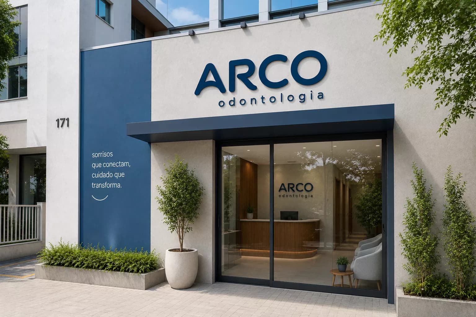 Fachada da clínica ARCO Odontologia