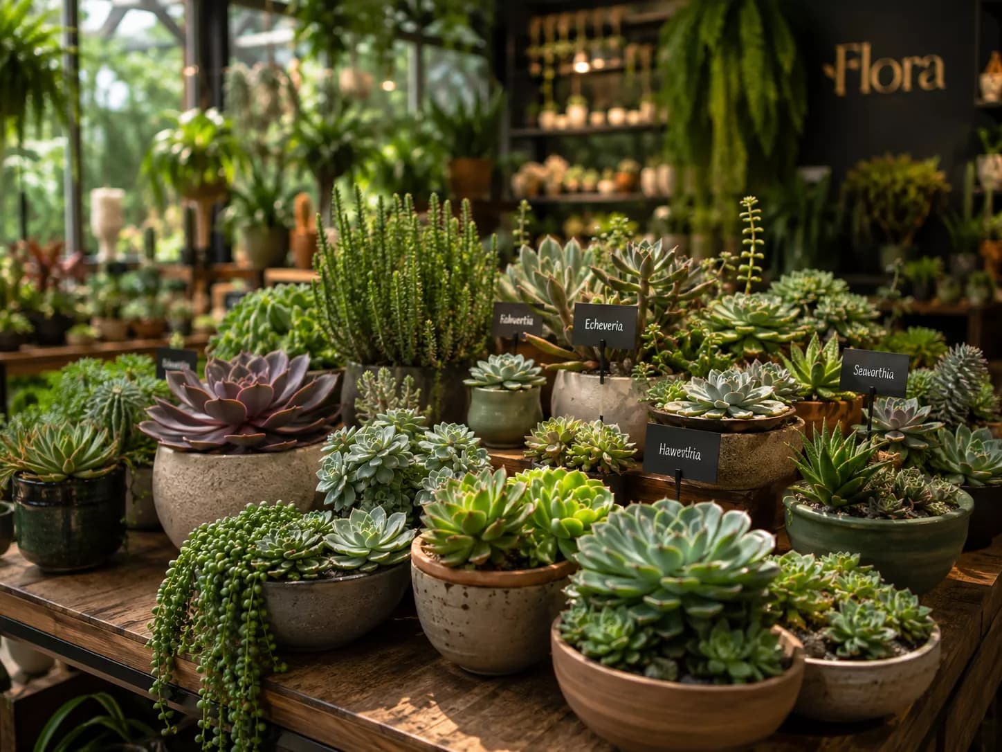 Seleção de suculentas na Flora