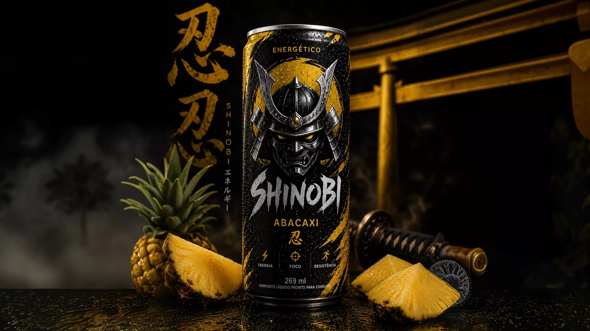 Lata SHINOBI sabor Abacaxi