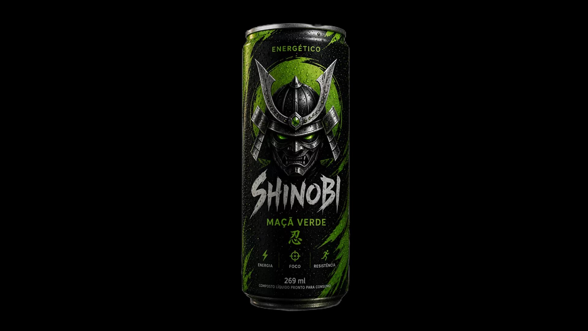 Lata SHINOBI sabor Maçã Verde