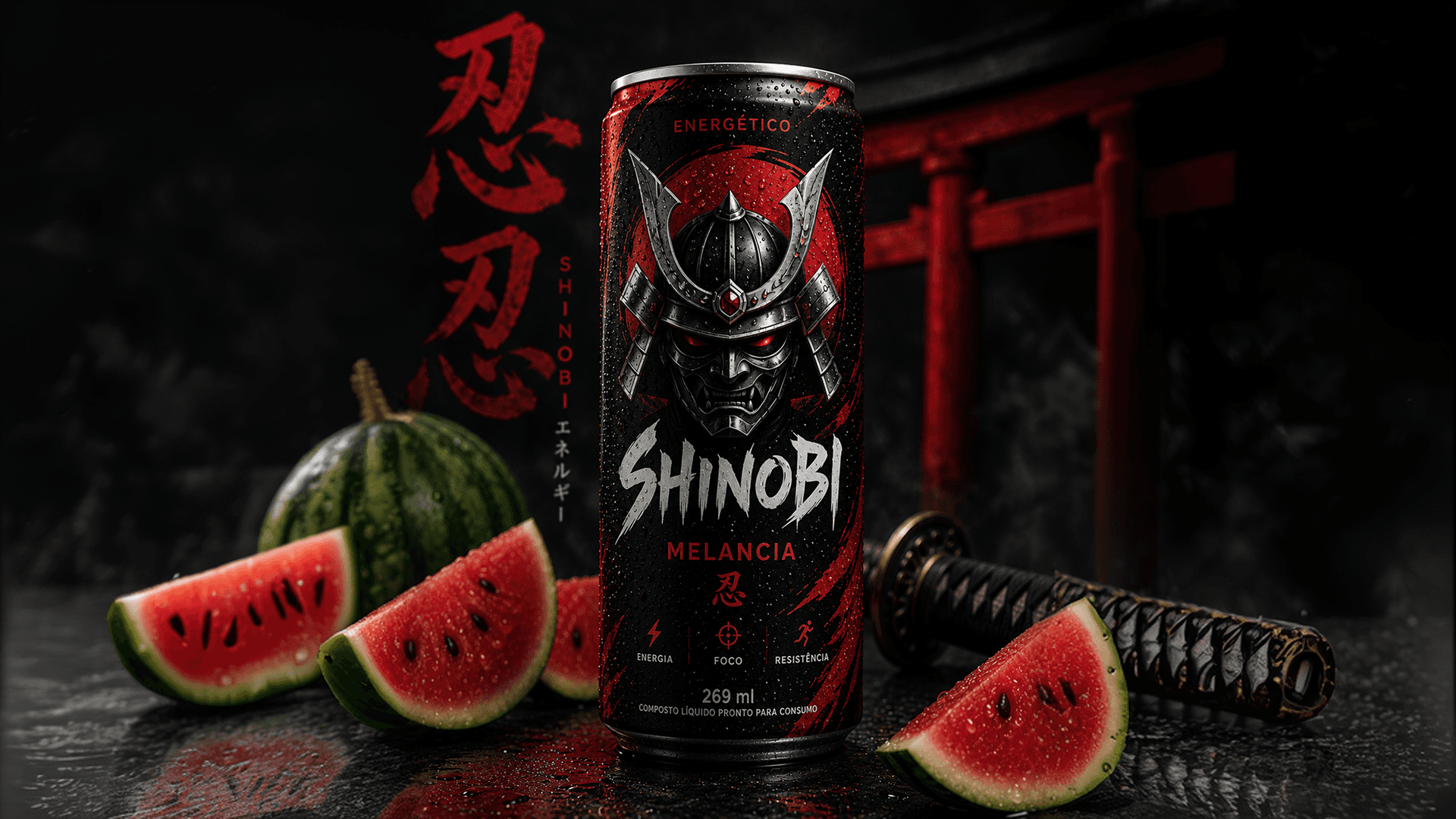 Lata SHINOBI sabor Melancia