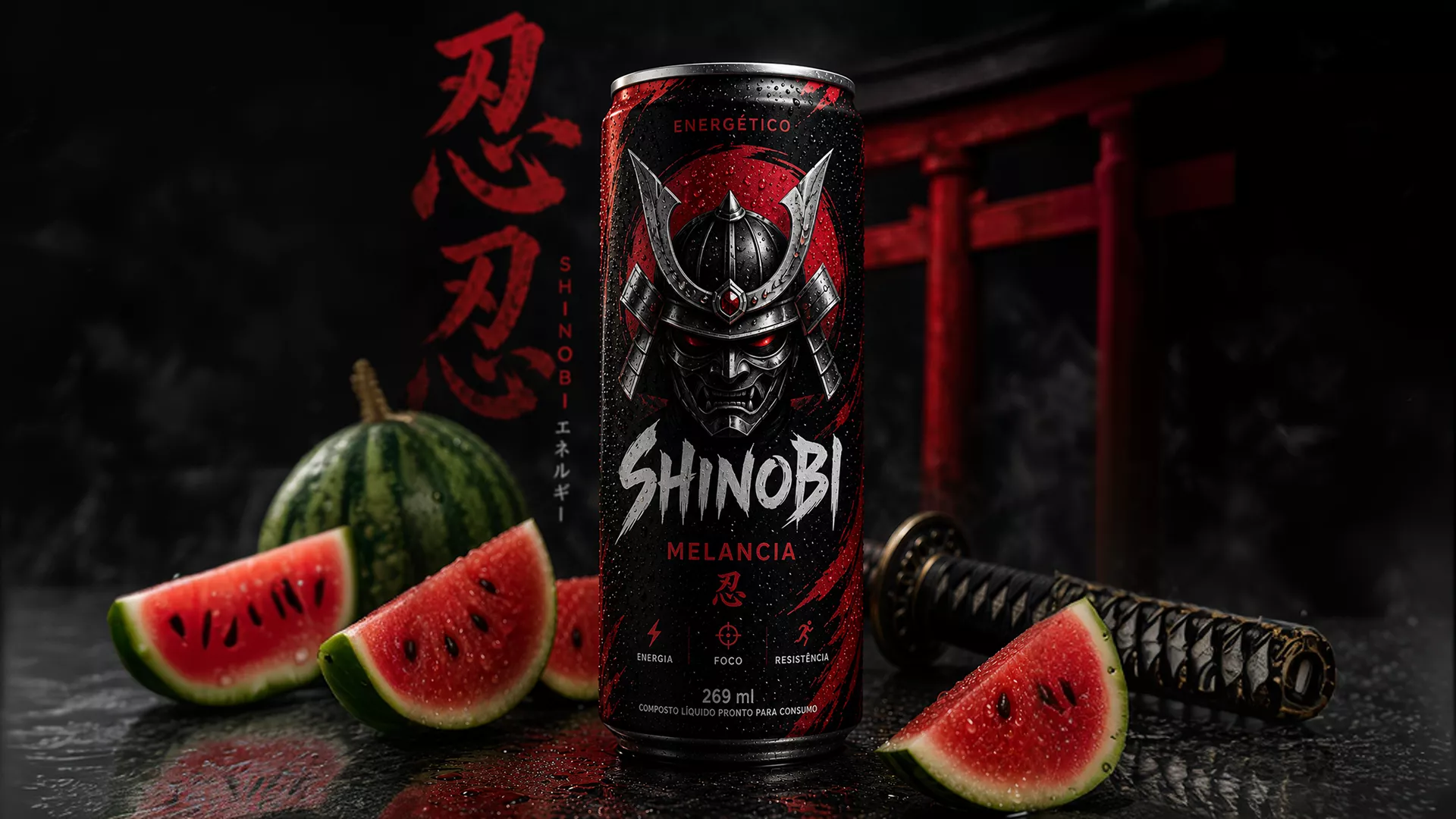 Lata SHINOBI sabor Melancia