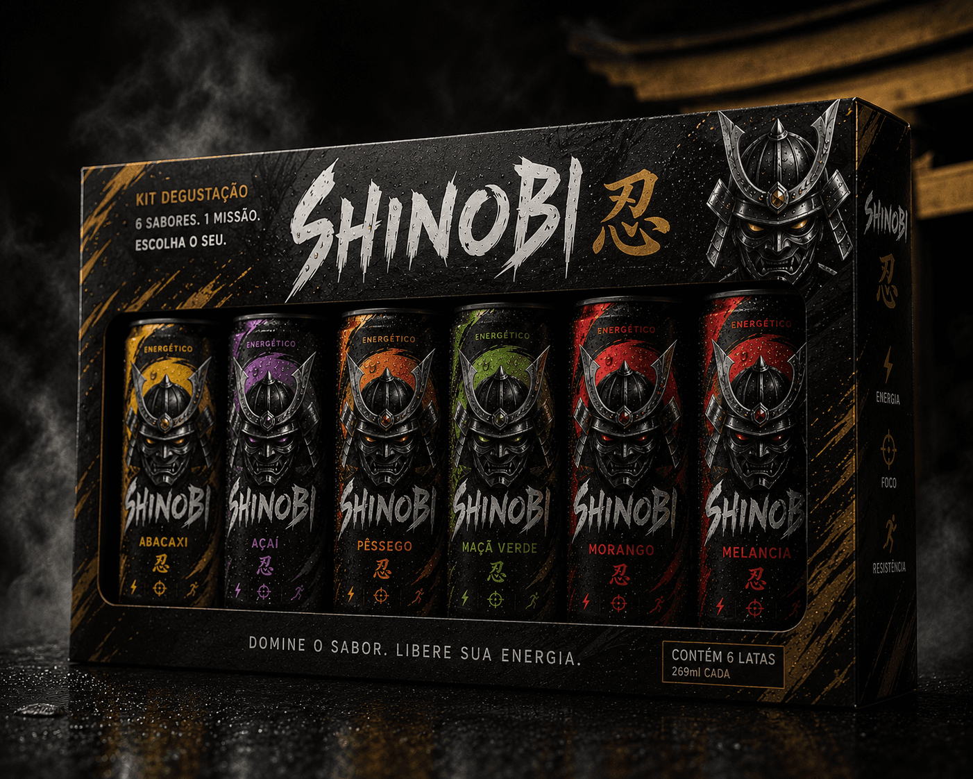 Kit degustação SHINOBI com sabores variados