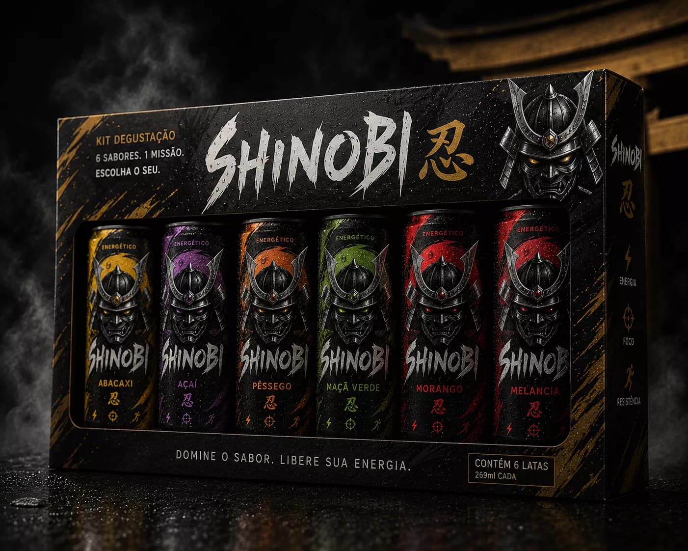 Kit degustação SHINOBI com sabores variados