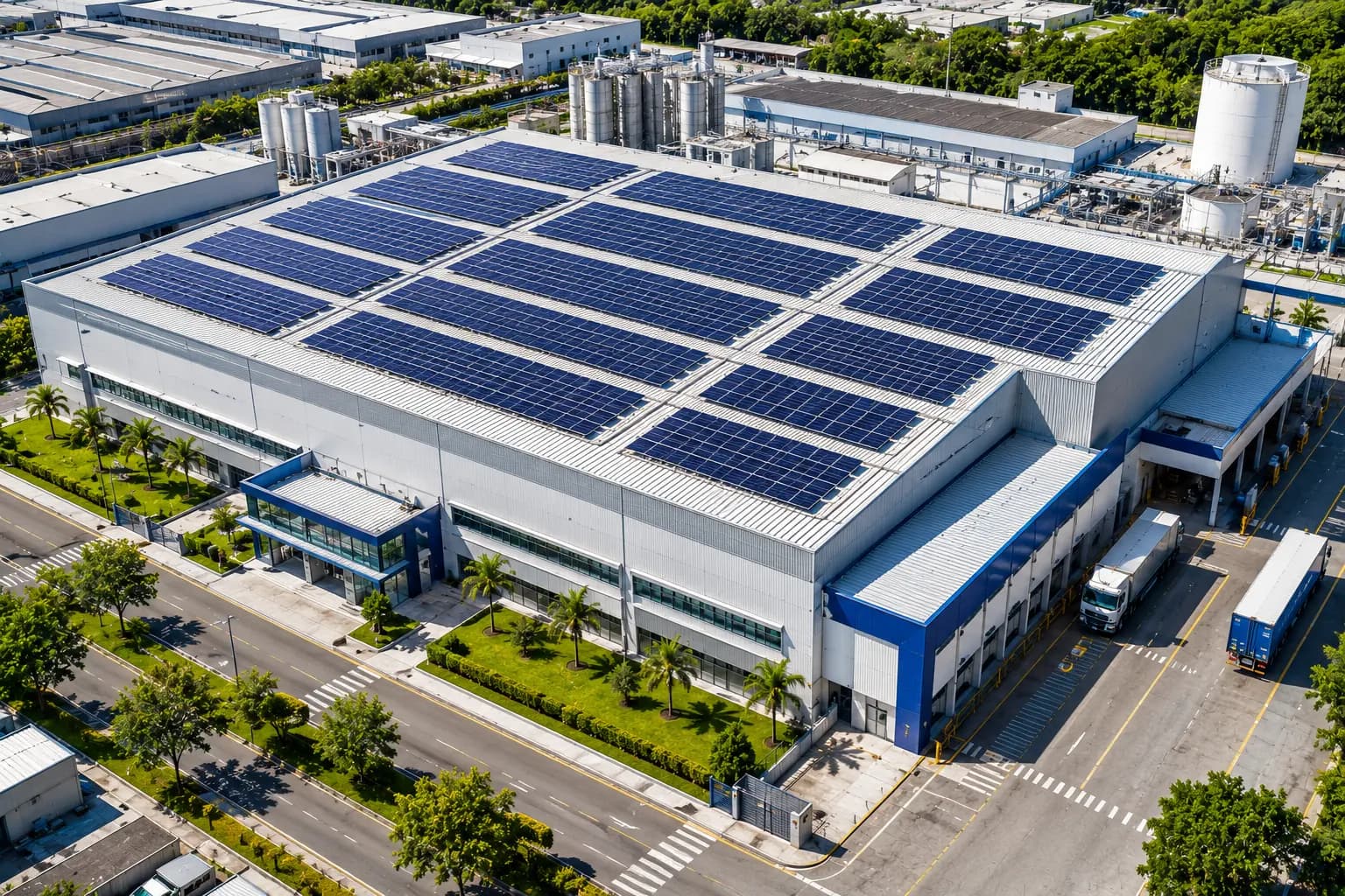 Sistema solar industrial